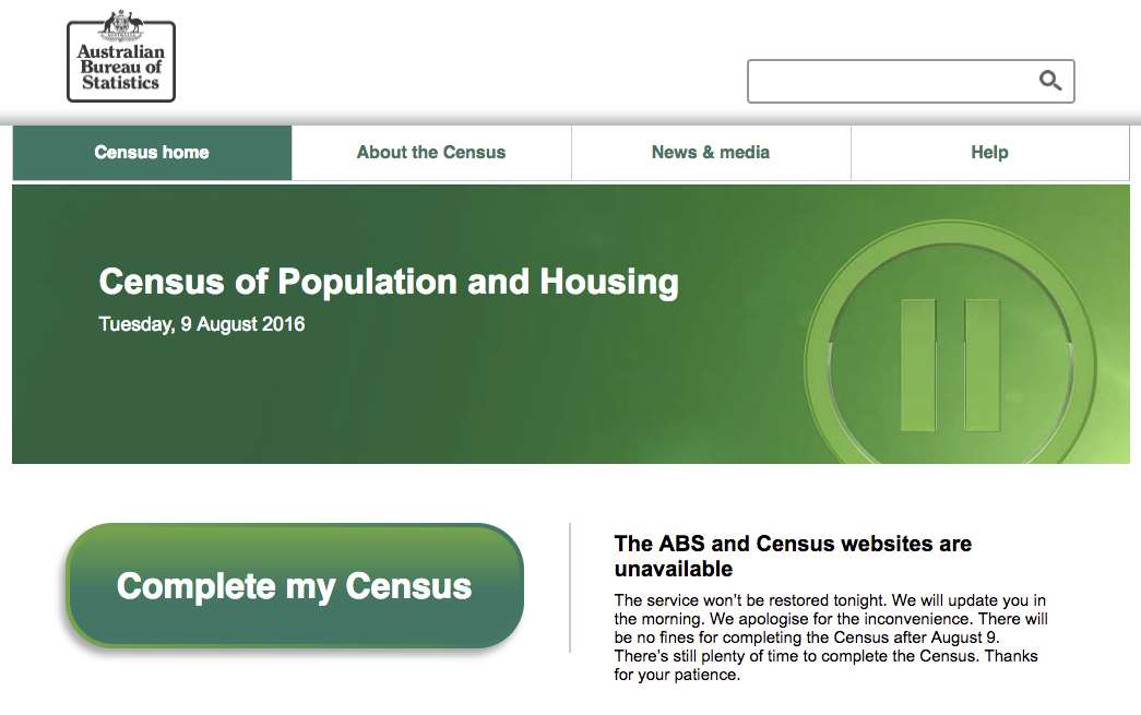 ABS websites buckle on Census night Security iTnews